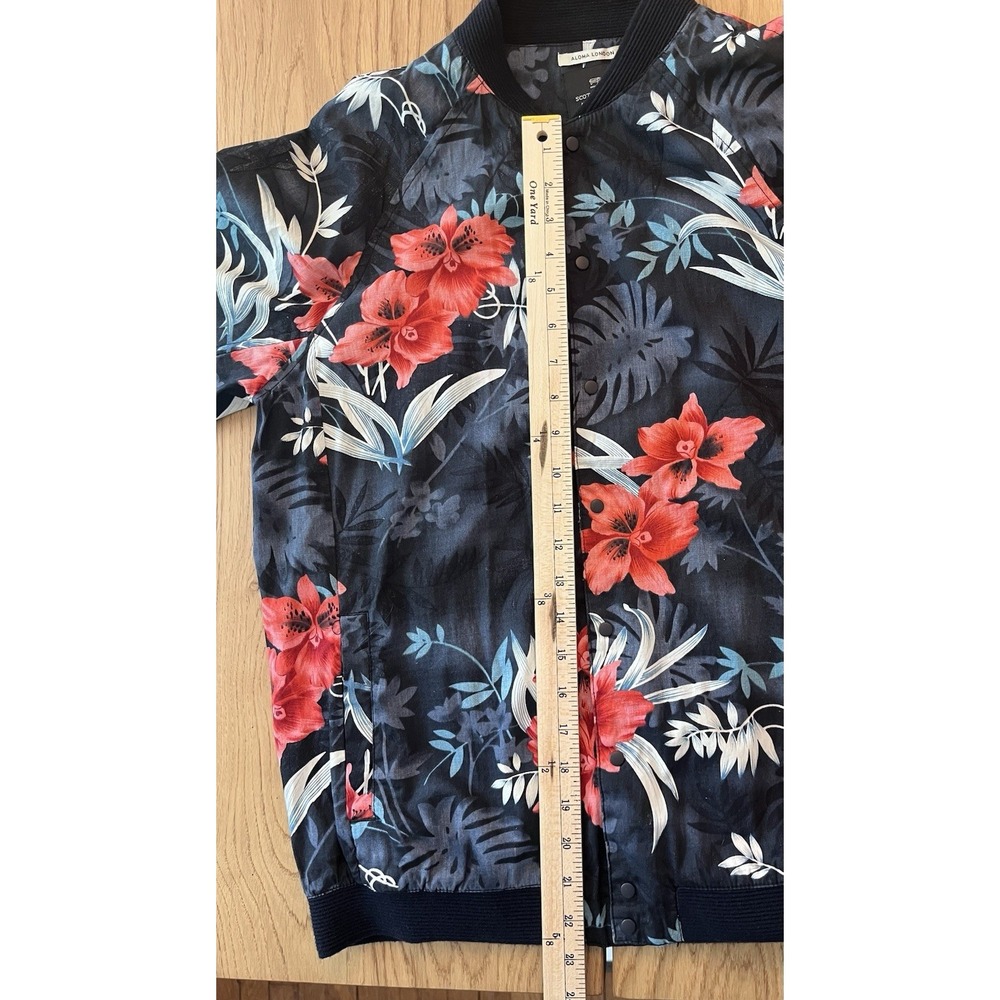 Scotch & Soda Light Weight Bomber Jacket Men's Floral Medium Summer Vibes - Picture 8 of 8